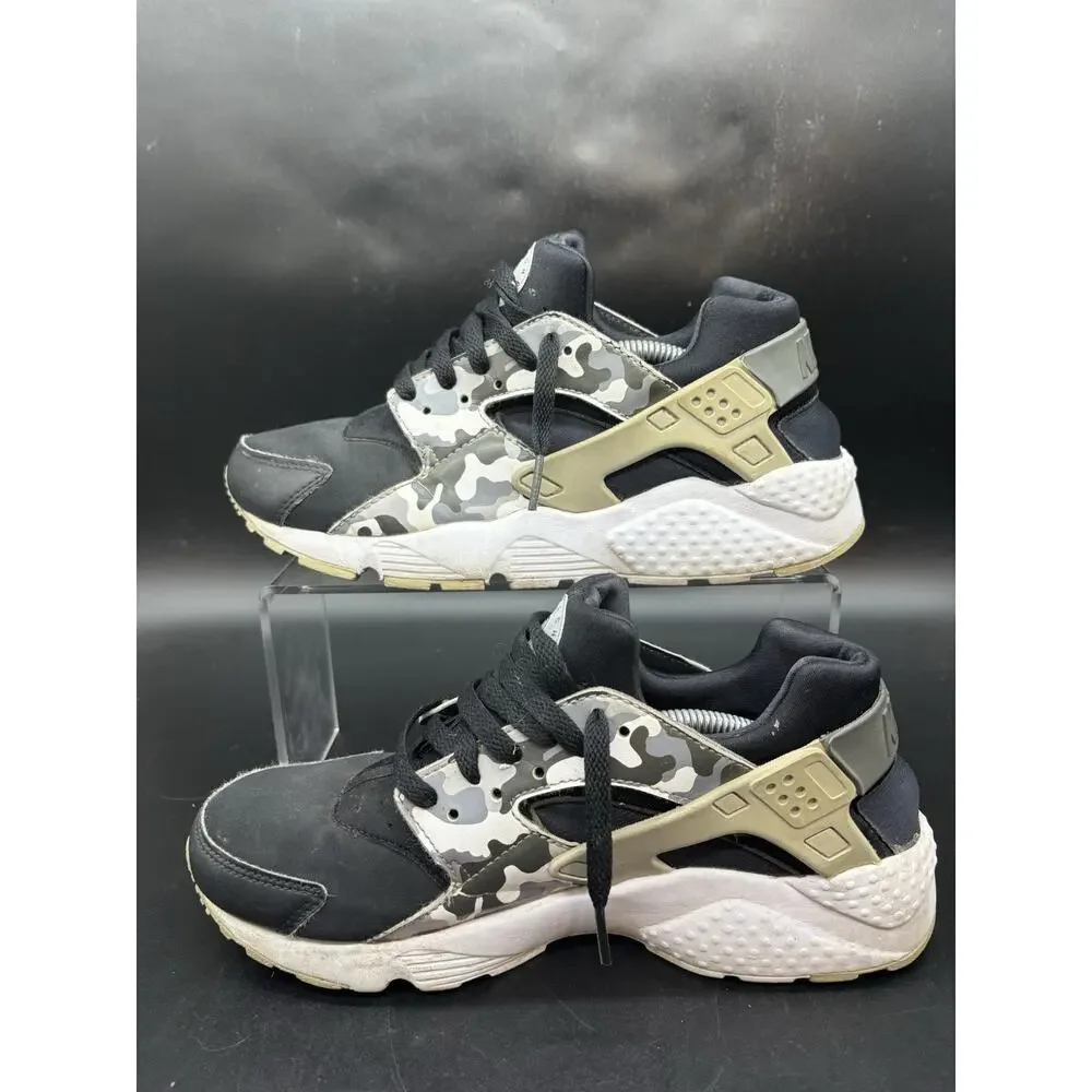 Nike Huarache Black Camo Shoe Sneaker AQ9052-001 Youth Size 7Y